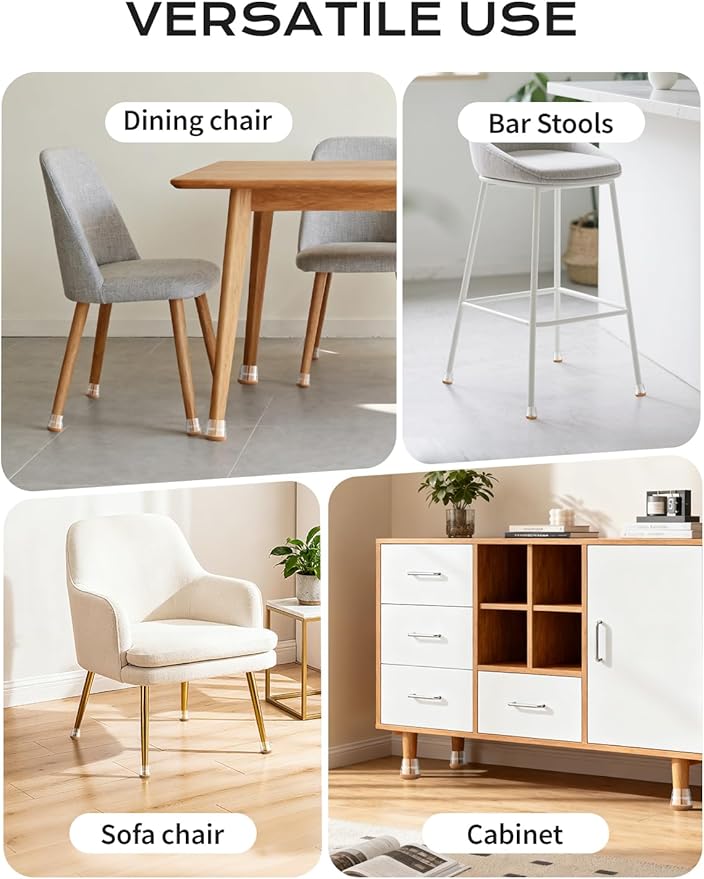 24 PCS Silicone & Felt Chair Leg Floor Protectors - Image 6