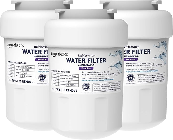Amazon Basics Replacement GE MWF Refrigerator Water Filter by AmazonBasics