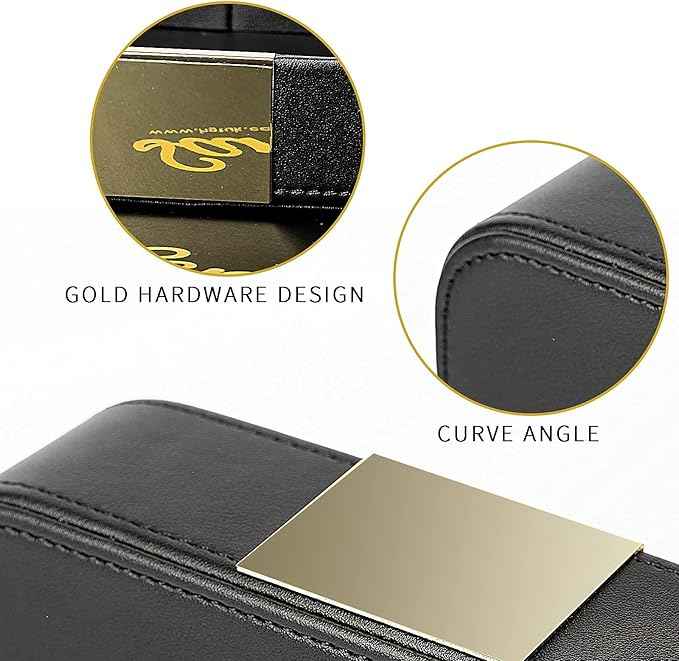 SANZIE Luxury Leather Tray Desktop Storage Catchall Organizer Decorative Tray