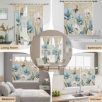 Spring Flowers Living Room Curtains 96 Inch Length, Window Curtains Tab Top - Image 7