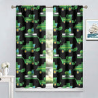 Kids Agriculture Machine Window Curtains, Farm Equipment Tractors Transport - Image 2