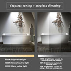 Irregular Bathroom Mirror with LED Light, Wall Mounted Mirror with Demister Pad - Image 4