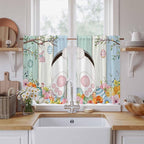 Easter Kitchen Curtains 54 Inch Long 2 Panel Set, Rod Pocket Window Curtains by Unknown