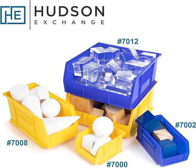 Hudson Exchange 7-1/2" x 4" x 3" Plastic Stackable Storage Bin and Hanging