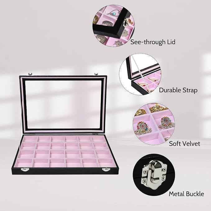 Stratalife Earring Organizer Velvet Jewelry Organizer Box Jewelry Display