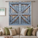Farmhouse Wood Grain Bedroom Curtains 72 Inch Length, Window Curtains Tab Top - Image 9