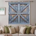 Farmhouse Wood Grain Living Room Curtains 84 Inch Length, Window Curtains Tab - Image 9