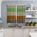 Farm Gray Green Brown Wood Grain Window Valance Curtains, Rustic Wooden Plank - Image 8