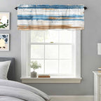 Vintage Blue Valances for Windows, 1 Panel - Image 3