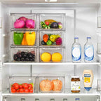 8Pack Clear Stackable Kitchen Storage Organizer, Pantry Organizers and Storage
