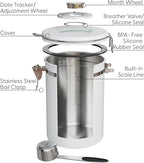 Veken Coffee Canister with Window, Airtight Stainless Steel Kitchen Food - Image 6