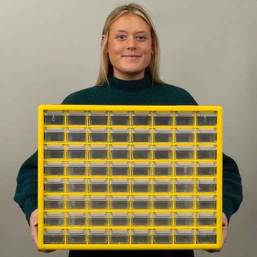 Akro-Mils 64-Drawer Plastic Drawer Storage Cabinet