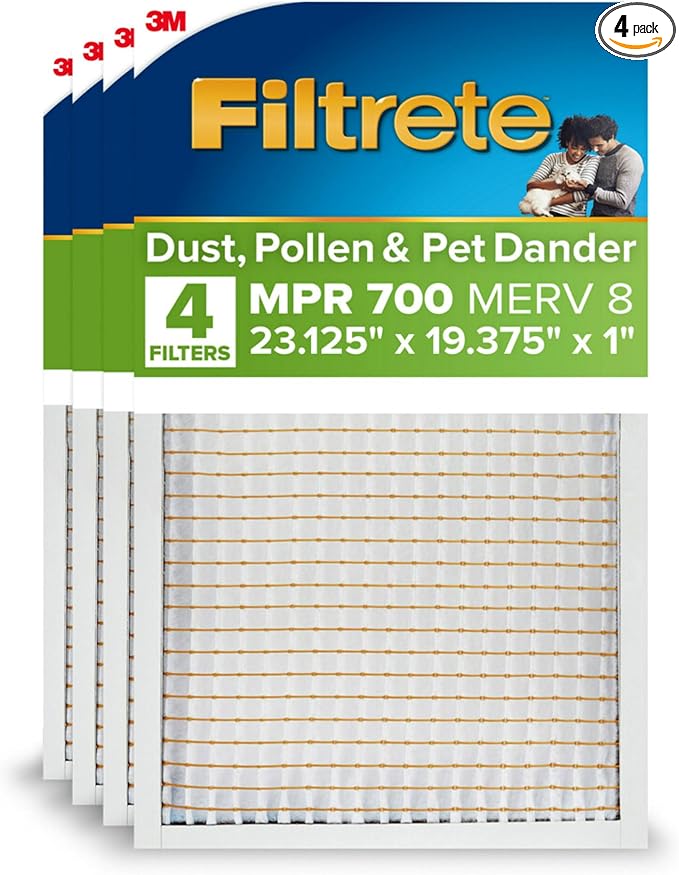 Filtrete 23 1/8x19 3/8x1 AC Furnace Air Filter, MERV 8, MPR 700, Tough on Pollen by Filtrete