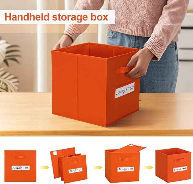 artsdi Fabric storage cubes 13 Inch Cube Storage Bin, cube organizer bins