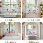 Spring Kitchen Curtains, Bicycles Botanical Rose Leaves Butterfly Wood Grain - Image 8