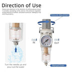 Pneumatic Air Compressor Filter Regulator Combo 1/4" NPT 150 PSI w/Adjustable - Image 5