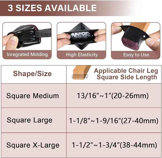 YOZON Chair Leg Floor Protector Chair Leg Protectors