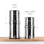 Boroux Compact Gravity-Fed Countertop Stainless Steel Water Filter System | 1.8 - Image 2