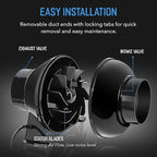 iPower 4 Inch 195 CFM Inline Fan Circulation Vent Blower, Air Carbon Filter and - Image 3