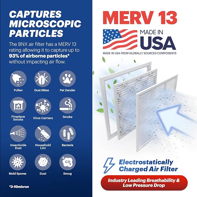 BNX TruFilter 20x20x1 Air Filter MERV 13 - Image 3