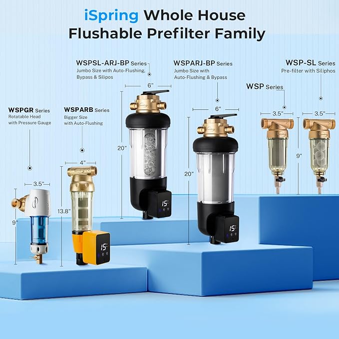 iSpring WSP-500SL Reusable Whole House Spin Down Sediment Water Filter - Image 8