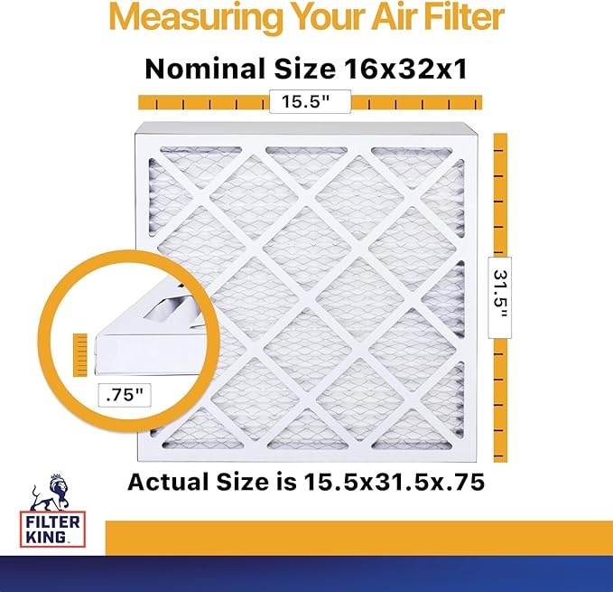 Filter King 16x32x1 Air Filter | 4-PACK | MERV 13 HVAC Pleated A/C Furnace - Image 2