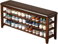 Shoe Bench Storage Rubberwood