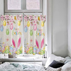 Happy Easter Kitchen Curtains 54 Inches Length, Spring Farmhouse Bunny Eggs - Image 5
