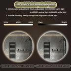 Round Led Bathroom Mirror, Round Bathroom Mirror - Image 3
