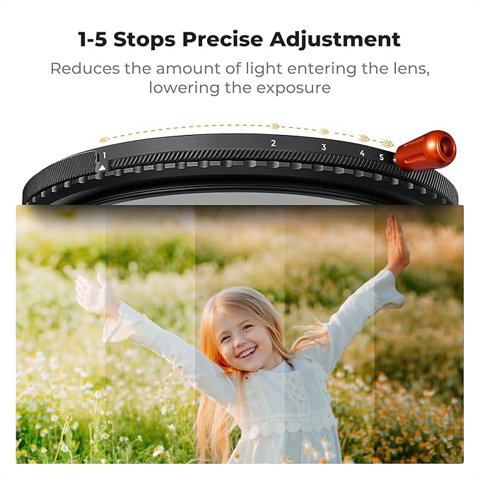 K&F CONCEPT 46mm Black Diffusion Mist Effect 1/4 & Variable ND2-32 & Circular - Image 5