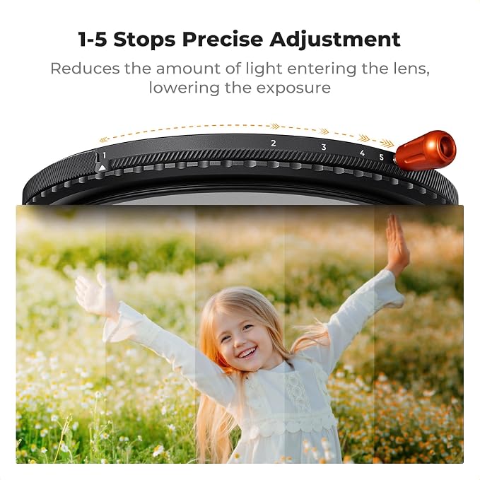 K&F CONCEPT 82mm Black Diffusion Mist Effect 1/4 & Variable ND2-32 & Circular - Image 5