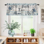 Vintage Farmhouse Kitchen Curtains Set 3 Piece - Image 6