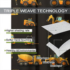 Kids Construction Window Curtains, Construction Machinery Equipment Mode of - Image 7