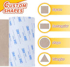 Felt Furniture Pads, Non Slip Self Adhesive Cuttable Felt Tape Beige Heavy Duty