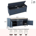 HOMEFORT 41.3" Shoe Bench with Lift Top Storage, Entryway Bench with Cushioned