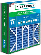 Filterbuy 20x25x5 Air Filter MERV 13 Optimal Smoke & Allergy Defense, Pleated by Filterbuy