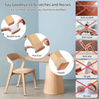 Ezprotekt 8 Pcs Extra Large Square Chair Leg Floor Protectors, Silicone Felt