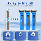 ICEPURE 20" x 2.5" Whole House Water Filter Replacement Combo Kit, Activated - Image 7