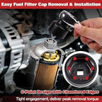 7-Piece Oil Filter Socket Set, 3/8" Drive Low Profile Oil Filter Cap Wrench - Image 3