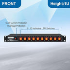 10-Outlet 1U Rack Mount Power Strip - Image 2