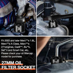 BLACKROBOT 27mm Low Profile Oil Filter Socket, 3/8" Drive 6-Point Oil Filter - Image 7