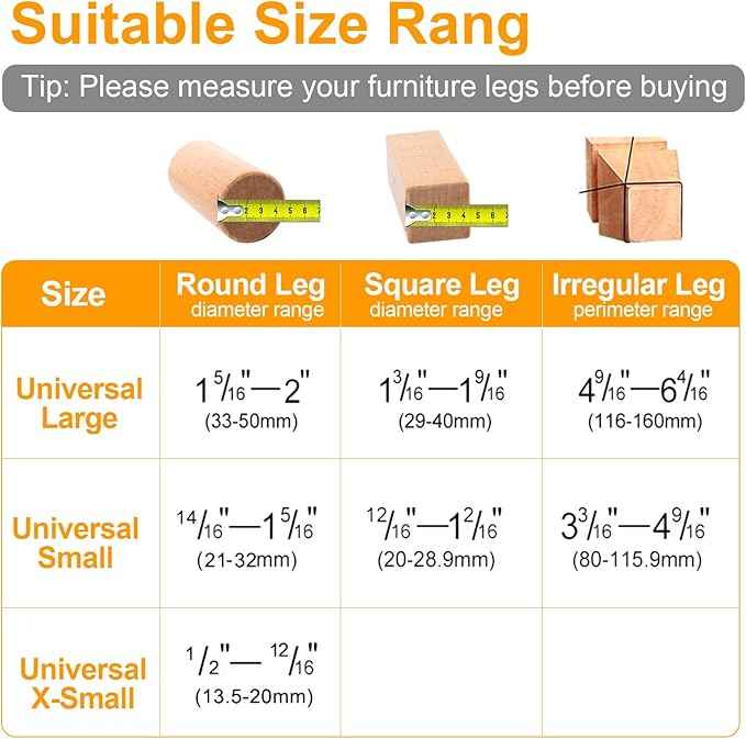 CHUNZEXI 24 Pack Chair Leg Floor Protectors