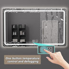 Bathroom Mirror with LED Lights, Lighted Bathroom Makeup Wall Mounted Mirror - Image 3