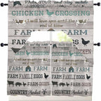 Farmhouse Swag Kitchen Curtains Valance and Tier Set, Rod Pocket Short Curtain by Unknown