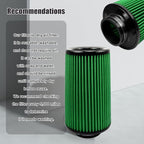 RYANSTAR RACING 76mm 3" High Flow Round Tapered Cone Cool Air Filter Cleaner - Image 6