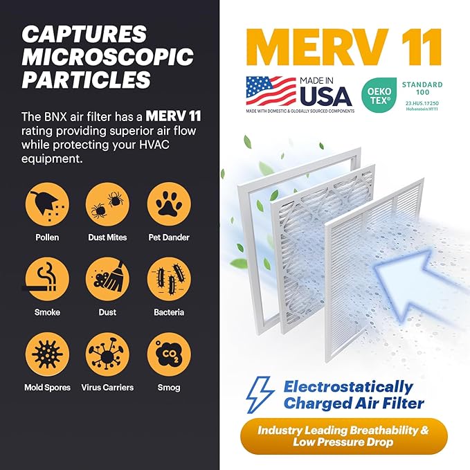 BNX TruFilter 18x24x1 Air Filter MERV 11 - Image 3