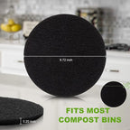 10 Pack Charcoal Filters for Kitchen Compost Bin, Compost Filters for - Image 3