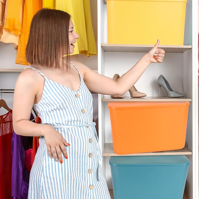 Hoolerry 8 Pieces Colorful Storage Bins - Image 6