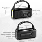 Emergency NOAA Weather Radio, 10000mAh/37000mWh, Solar Hand Crank Radio - Image 4