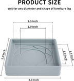 Furniture Coasters 8 Pcs 2”- Furniture Caster Cups Non Slip Furniture Pads